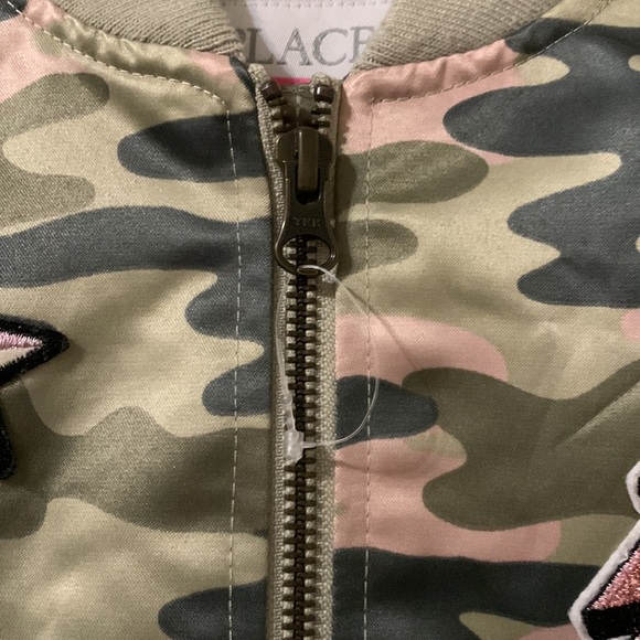 The Children’s Place Camo Love,Star & Flash appliqué Bomber Jacket SZ 5/6 - Picture 5 of 13